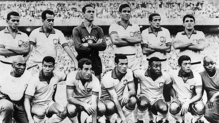 Fidelis, Jairzinho, ZITO, Gilmar, Altair, Amarildo, Brito, Pele, Paulo Henrique, Gerson, Servilio II