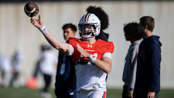 Auburn football spring practice hit a snag on Thursday with a scary update on QB Jackson Arnold
