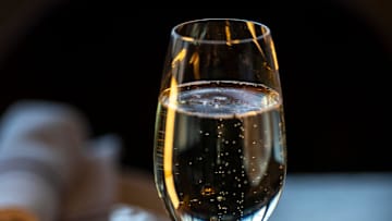 A glass of prosecco 