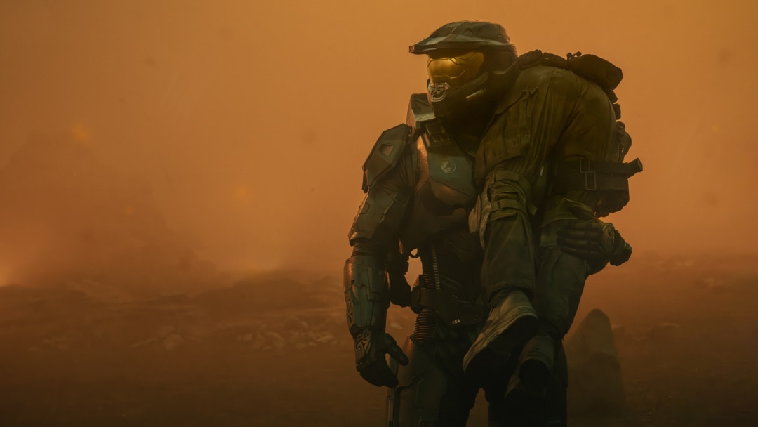 Pablo Schrieber as Master Chief in Halo episode 1, season 2, streaming on Paramount+, 2024. Photo Credit: Adrienn Szabo/Paramount+