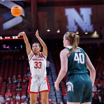 Nebraska forward Amiah Hargrove led the Huskers in their outing against North Dakota State.
