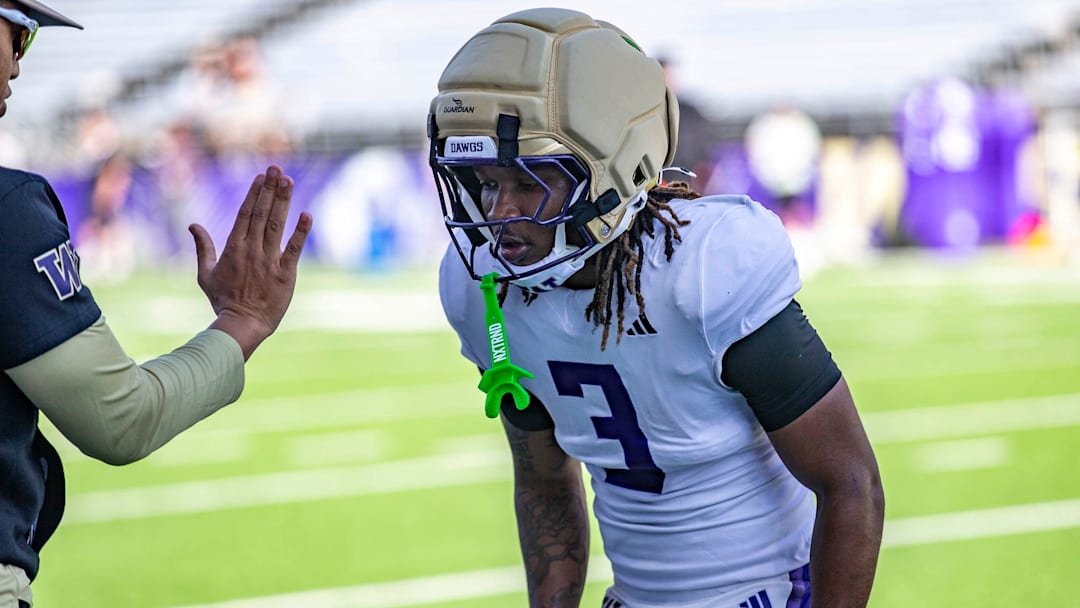 Rylon Dillard-Allen takes in some instruction before getting hurt in spring ball. 