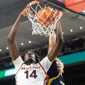 Emeka Opurum recorded 11 points and four rebounds against Merrimack.