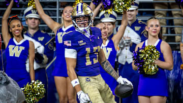 Audric Harris touches down in the end zone on his 61-yard TD catch against Purdue. 