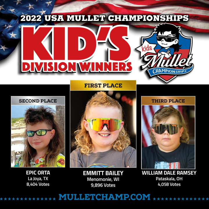 Mullet contest winners are pictured