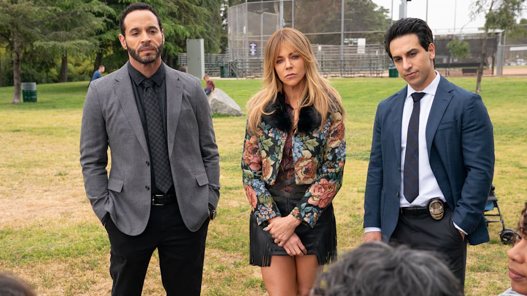 HIGH POTENTIAL - ÒChutes and MurdersÓ - A nanny is found bludgeoned to death in the park. Elsewhere, Morgan interferes when Elliot admits to not being invited to his classmateÕs party. TUESDAY, JAN. 21 (9:00-10:00 p.m. EST) on ABC. (Disney/Mitch Hasseth) 
DANIEL SUNJATA, KAITLIN OLSON, DENIZ AKDENIZ