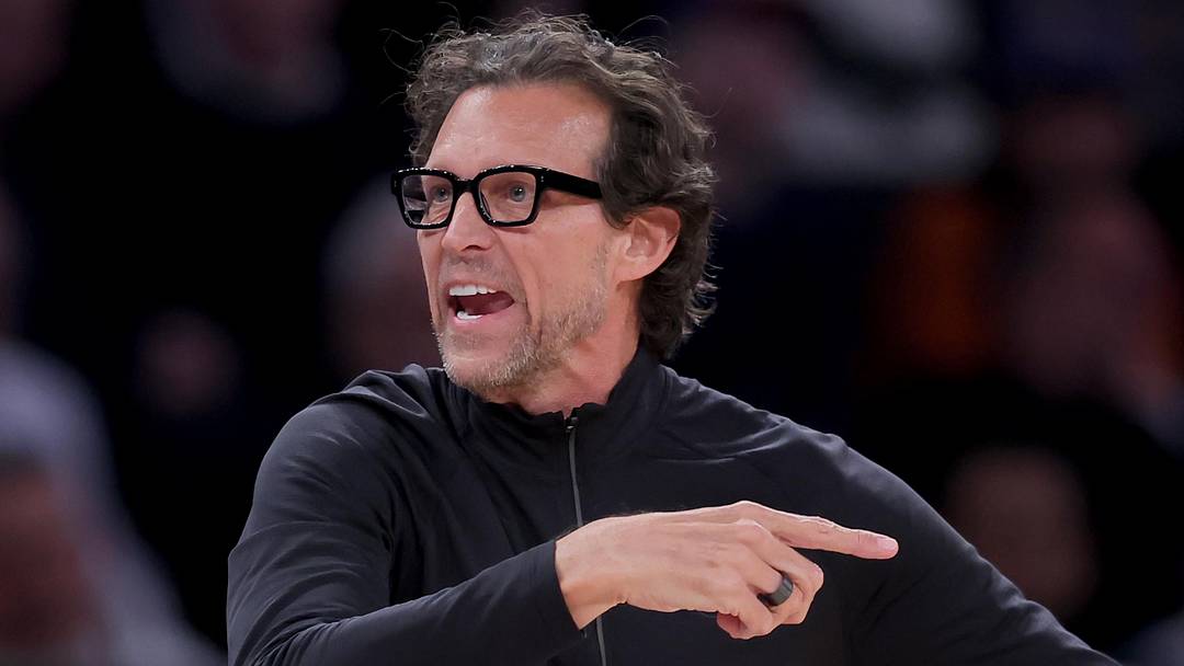 Atlanta Hawks head coach Quin Snyder coaches against the New York Knicks during the second quarter of game five of the first round of the 2026 NBA Playoffs at Madison Square Garden on April 28, 2026. Atlanta Hawks head coach Quin Snyder coaches against the New York Knicks during the second quarter of game five of the first round of the 2026 NBA Playoffs at Madison Square Garden on April 28, 2026.
