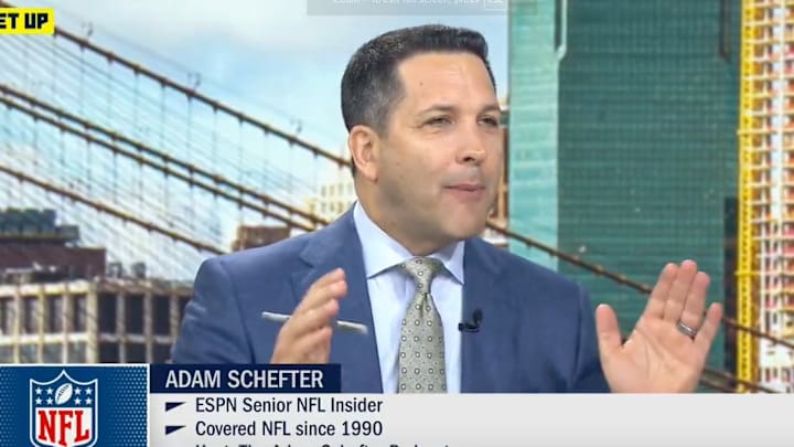 Adam Schefter made the case on ESPN that the Chiefs lost Sunday's Eagles game in March, when the tush push ban failed to pass. 