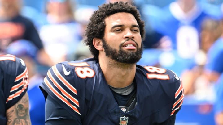 A photograph of Caleb Williams, Chicago Bears QB and the first overall pick in the 2024 draft.