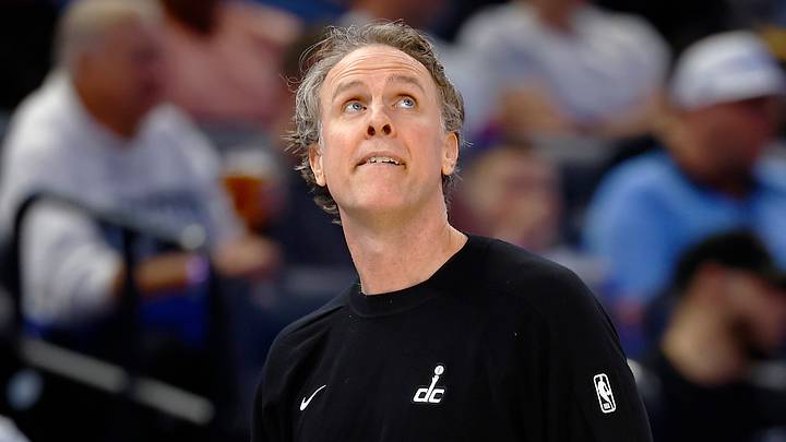 Mar 3, 2026; Orlando, Florida, USA;  Washington Wizards head coach Brian Keefe during the first half against the Orlando Magic at Kia Center. Mandatory Credit: Russell Lansford-Imagn Images