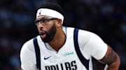 Oct 22, 2025; Dallas, Texas, USA; Dallas Mavericks forward Anthony Davis (3) in action during the game against the San Antonio Spurs at American Airlines Center. Mandatory Credit: Kevin Jairaj-Imagn Images