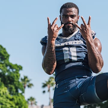 Percy Courtney Jr. during the first fall practice
