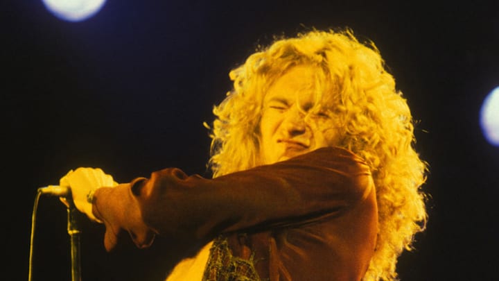 Robert Plant of Led Zeppelin performs