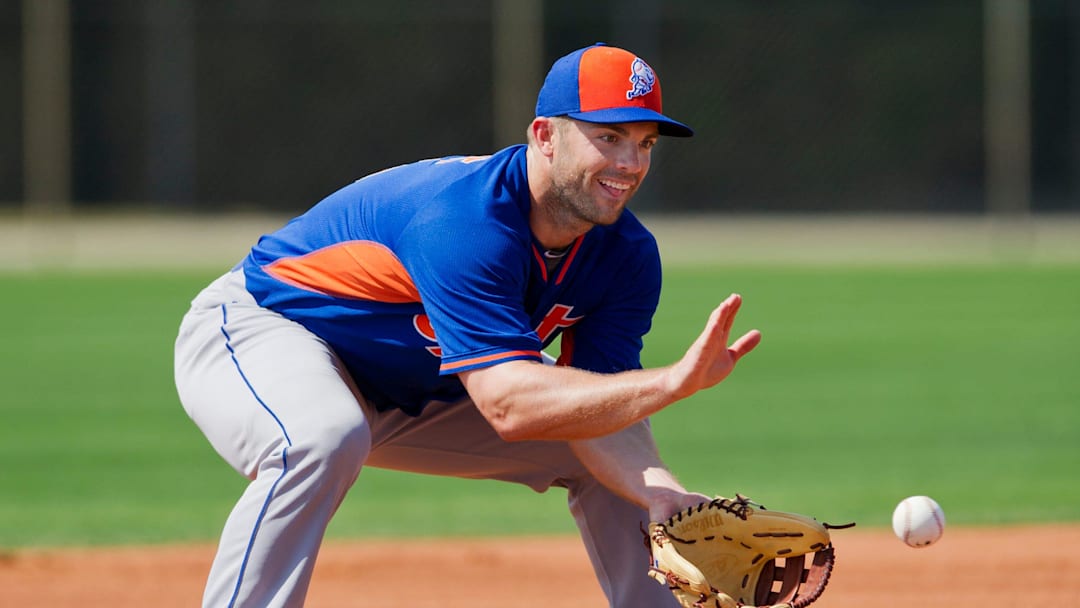 New York Mets Legends David Wright and Mike Piazza during spring training in Port St. Lucie