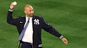 Jeter estuvo como invitado especial en la Serie Mundial 