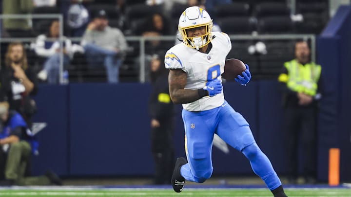 Los Angeles Chargers running back Omarion Hampton.