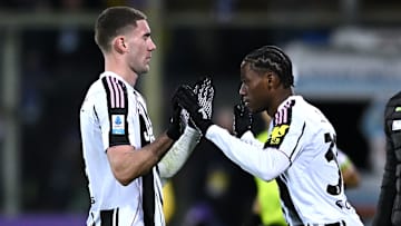 La Liga beckons for Juve's Dusan Vlahovic, left, and Jonathan David