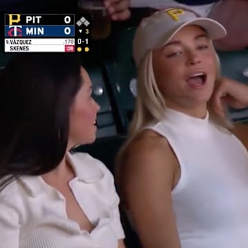 Livvy Dunne attended a Pirates game in Minnesota. 