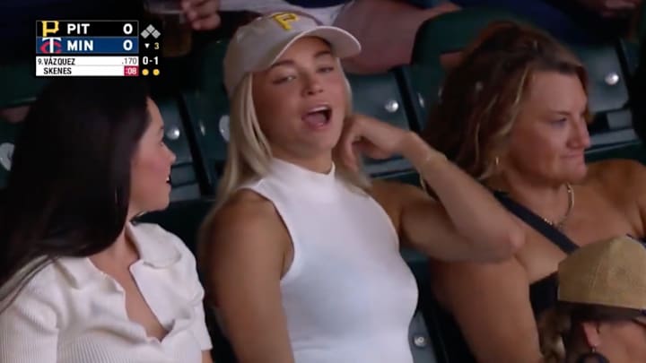 Livvy Dunne attended a Pirates game in Minnesota. Livvy Dunne attended a Pirates game in Minnesota.