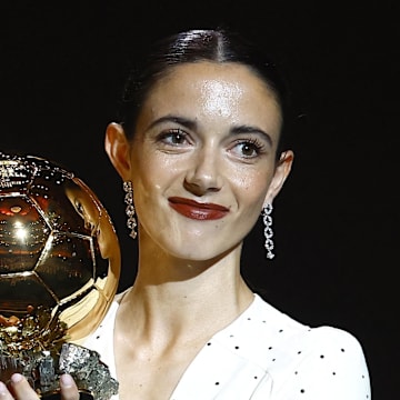 Spain and FC Barcelona player Aitana Bonmati wins the 2024 Ballon d'Or in Paris, France. 