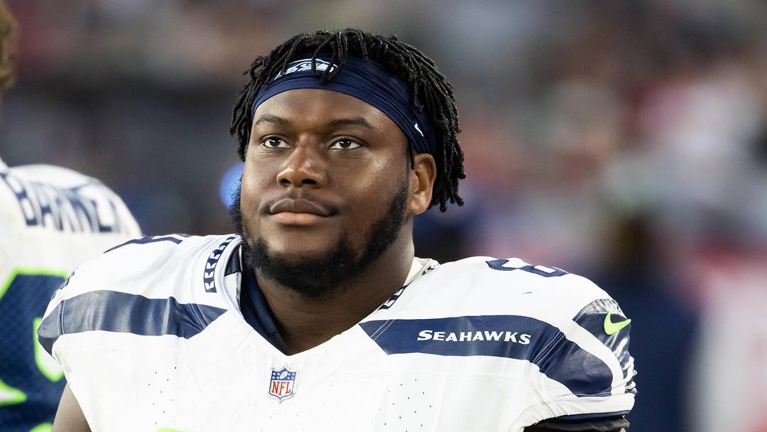 Seattle Seahawks guard Christian Haynes against the Arizona Cardinals