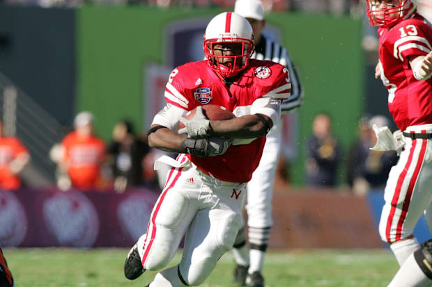 Nebraska Cornhuskers running back (32) Brandon Jackson rushes against the Auburn Tigers at the Cotton Bowl in Dallas, Texas.