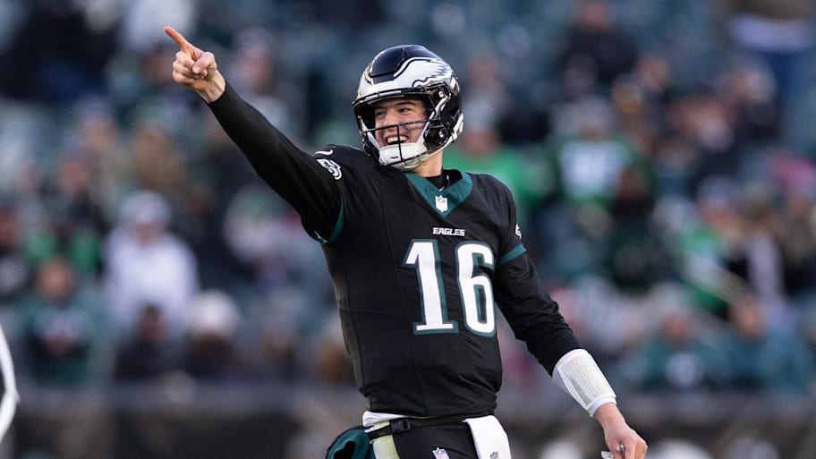 Tanner McKee shined in Philly's preseason debut on Thursday. | Bill Streicher-Imagn Images