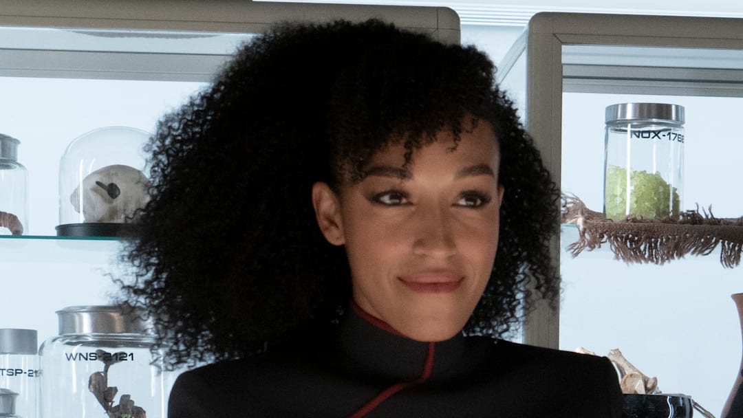 Tawny Newsome as Mariner and Jack Quaid as Boimler appearing in Star Trek: Strange New Worlds, streaming on Paramount+, 2023. Photo Cr: Michael Gibson/Paramount+