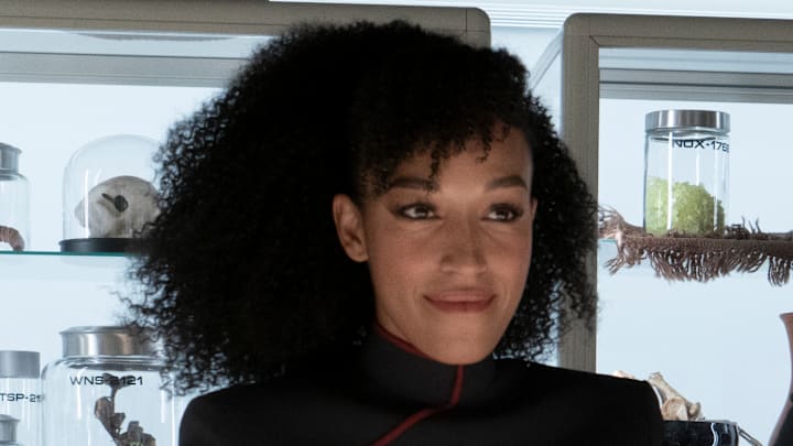 Tawny Newsome as Mariner and Jack Quaid as Boimler appearing in Star Trek: Strange New Worlds, streaming on Paramount+, 2023. Photo Cr: Michael Gibson/Paramount+