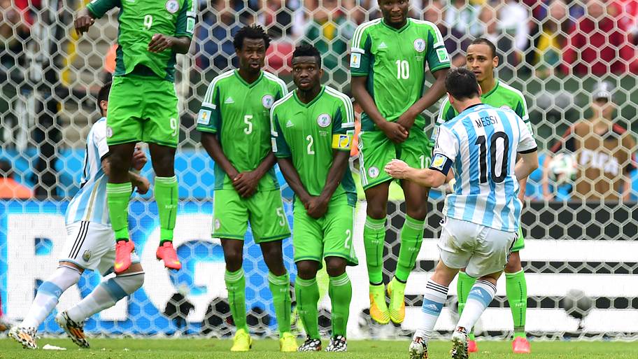 Lionel Messi free-kick vs. Nigeria.