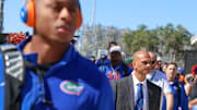 Florida Gators interim head coach Billy Gonzales head during gator walk during an NCAA football game at Everbank Stadium in Jacksonville, FL on Saturday, November 1, 2025. [Alan Youngblood/Gainesville Sun]