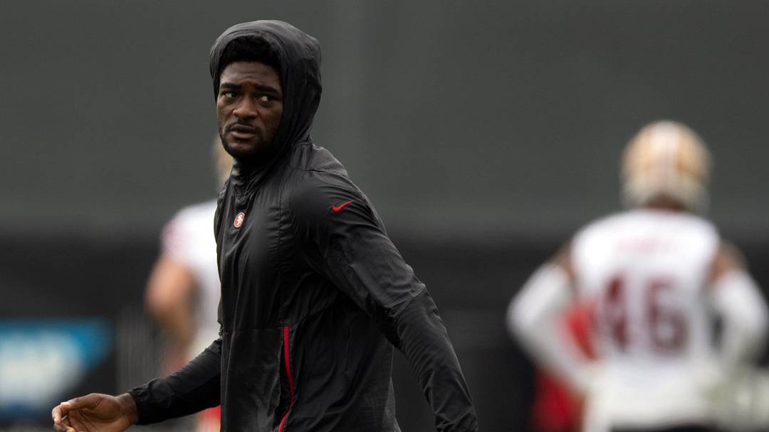 Jul 24, 2025; Santa Clara, CA, USA; San Francisco 49ers wide receiver Brandon Aiyuk works out with his teammates during the second day of training camp. Mandatory Credit: D. Ross Cameron-Imagn Images Jul 24, 2025; Santa Clara, CA, USA; San Francisco 49ers wide receiver Brandon Aiyuk works out with his teammates during the second day of training camp. Mandatory Credit: D. Ross Cameron-Imagn Images