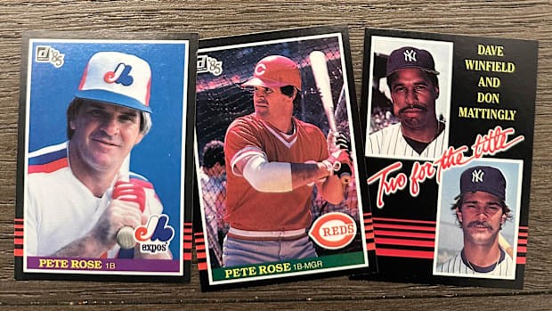1985 Donruss Pete Rose and "Two for the Title" cards