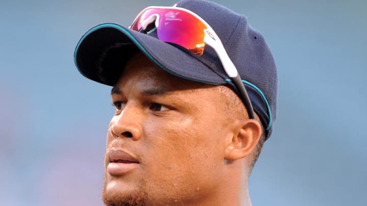 Seattle Mariners third baseman Adrian Beltre (29) during batting practice before the game against the Los Angeles Angels at Angel Stadium in 2009.