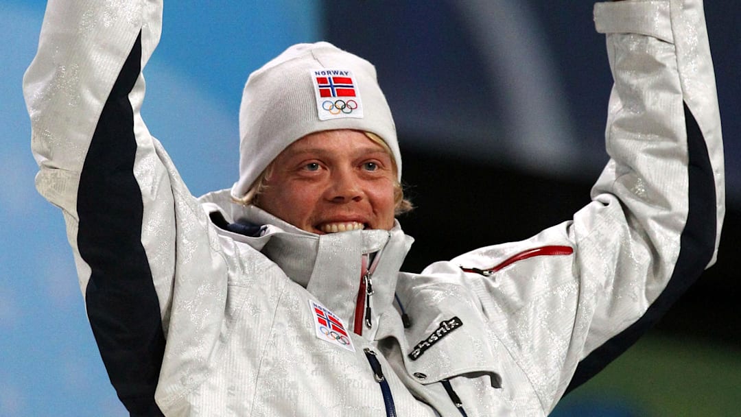 Feb 21, 2010; Vancouver, BC, CANADA; Bronze medalist Audun Groenvold (NOR) on the podium during a medals ceremony for the men's ski cross at BC Place during the 2010 Vancouver Winter Olympics. Mandatory Credit: Guy Rhodes-Imagn Images Feb 21, 2010; Vancouver, BC, CANADA; Bronze medalist Audun Groenvold (NOR) on the podium during a medals ceremony for the men's ski cross at BC Place during the 2010 Vancouver Winter Olympics. Mandatory Credit: Guy Rhodes-Imagn Images