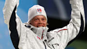 Feb 21, 2010; Vancouver, BC, CANADA; Bronze medalist Audun Groenvold (NOR) on the podium during a medals ceremony for the men's ski cross at BC Place during the 2010 Vancouver Winter Olympics. Mandatory Credit: Guy Rhodes-Imagn Images