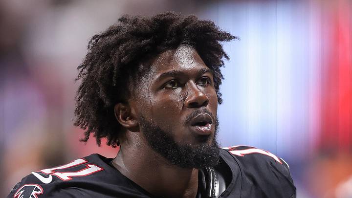 Atlanta Falcons defensive end Jalon Walker 