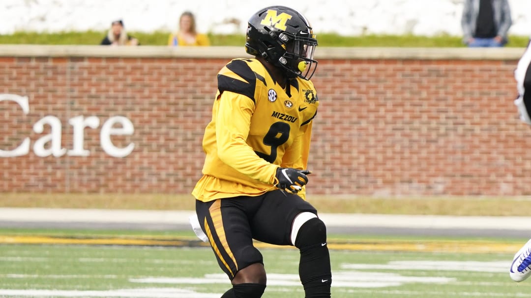 Oct 24, 2020; Columbia, Missouri, USA; Missouri Tigers safety Tyree Gillespie (9) against the Kentucky Wildcats at Faurot Field at Memorial Stadium. Mandatory Credit: Jay Biggerstaff-USA TODAY Sports