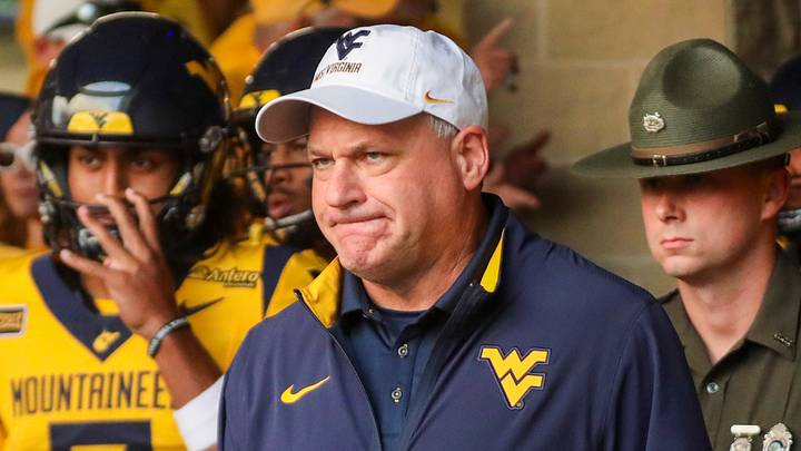 Sep 26, 2026; Morgantown, West Virginia, USA; West Virginia Mountaineers head coach Rich Rodriguez leads his team out of the tunnel before their game against the Oklahoma State Cowboys at Milan Puskar Stadium. Mandatory Credit: Ben Queen-Imagn Images