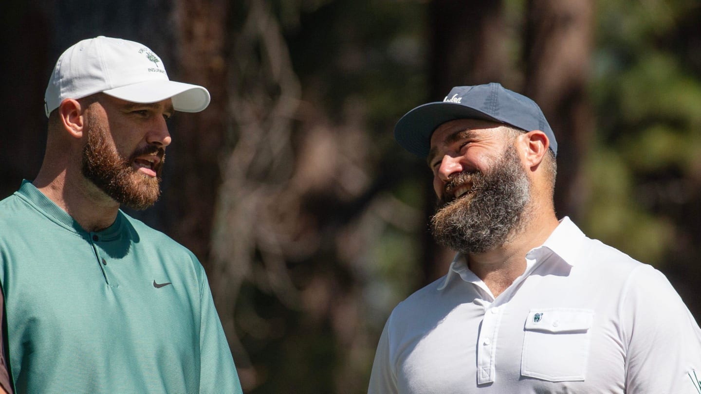 The Kelce brothers dance to Taylor Swift songs during an atmospheric golf tournament in Tahoe (VIDEO)