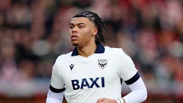 Dane Scarlett during his final appearance for Oxford United 