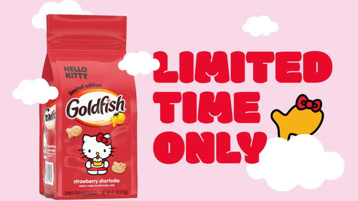 Hello Kitty Gets a ‘Supercute’ Goldfish Cracker for its 50th Anniversary. Image Credit to Goldfish. 