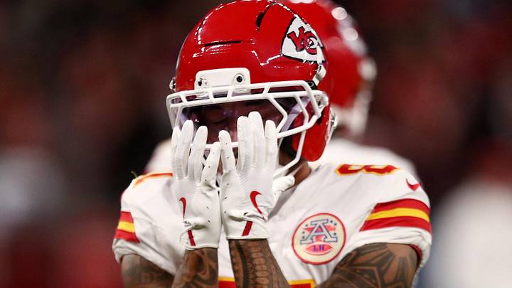 Sep 5, 2025; Sao Paulo, BRAZIL; Kansas City Chiefs wide receiver Nikko Remigio (81) during the warm-up before an NFL game against the Los Angeles Chargers at Corinthians Arena.
