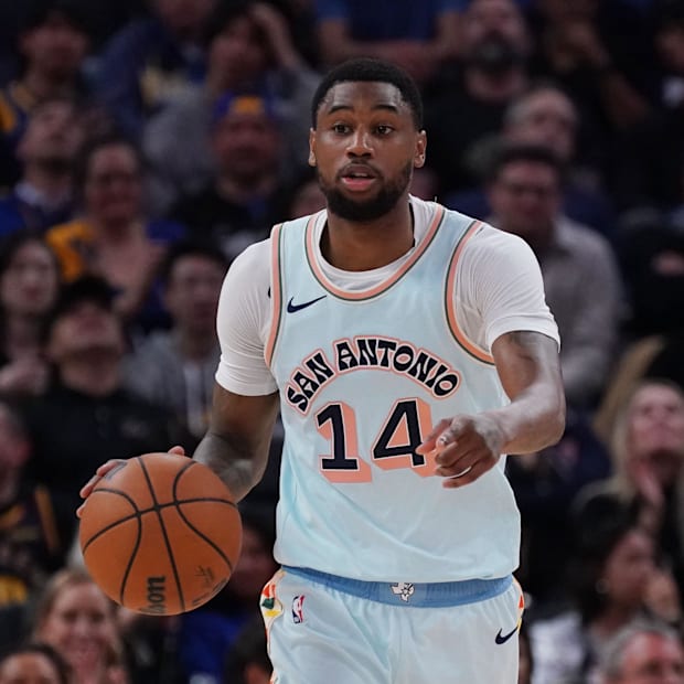 San Antonio Spurs guard Blake Wesley