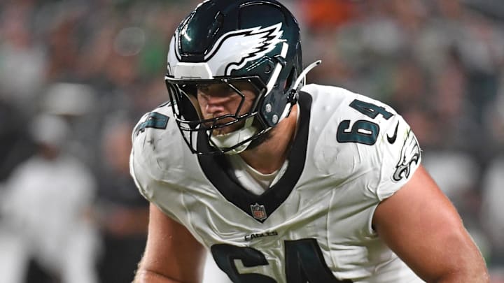 Philadelphia Eagles offensive tackle Brett Toth (64)