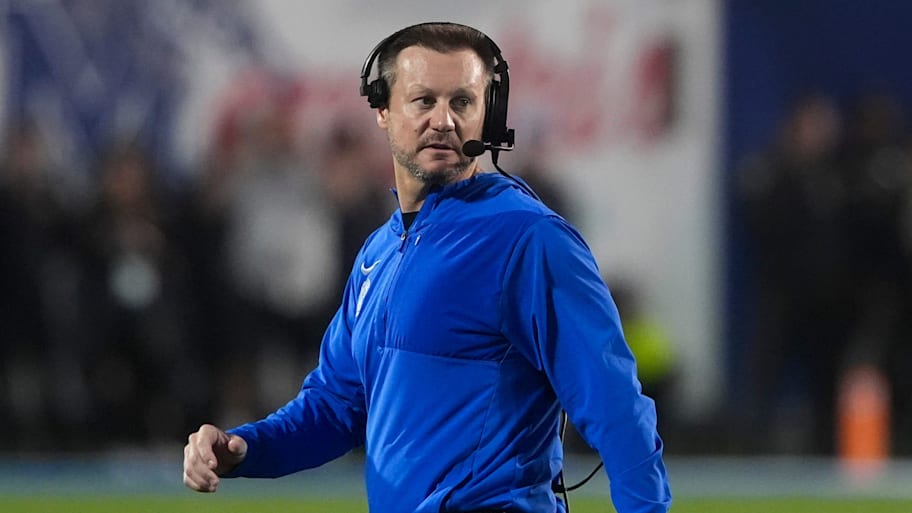 Ryan Silverfield walks to the sidelines