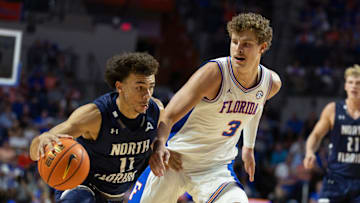 Florida center Micah Handlogten suffered a head injury against Miami.