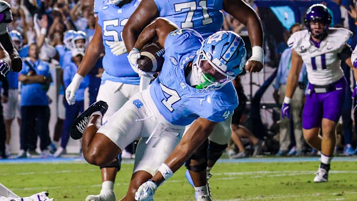 UNC running back Caleb Hood UNC running back Caleb Hood