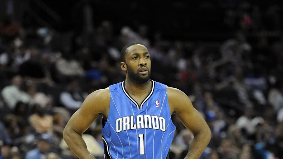 Gilbert Arenas was arrested on Wednesday.  | Sam Sharpe-Imagn Images