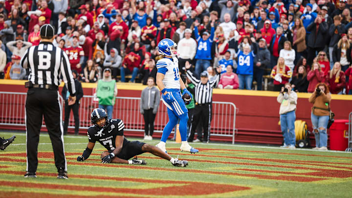 BYU wide receiver Parker Kingston against Iowa State BYU wide receiver Parker Kingston against Iowa State